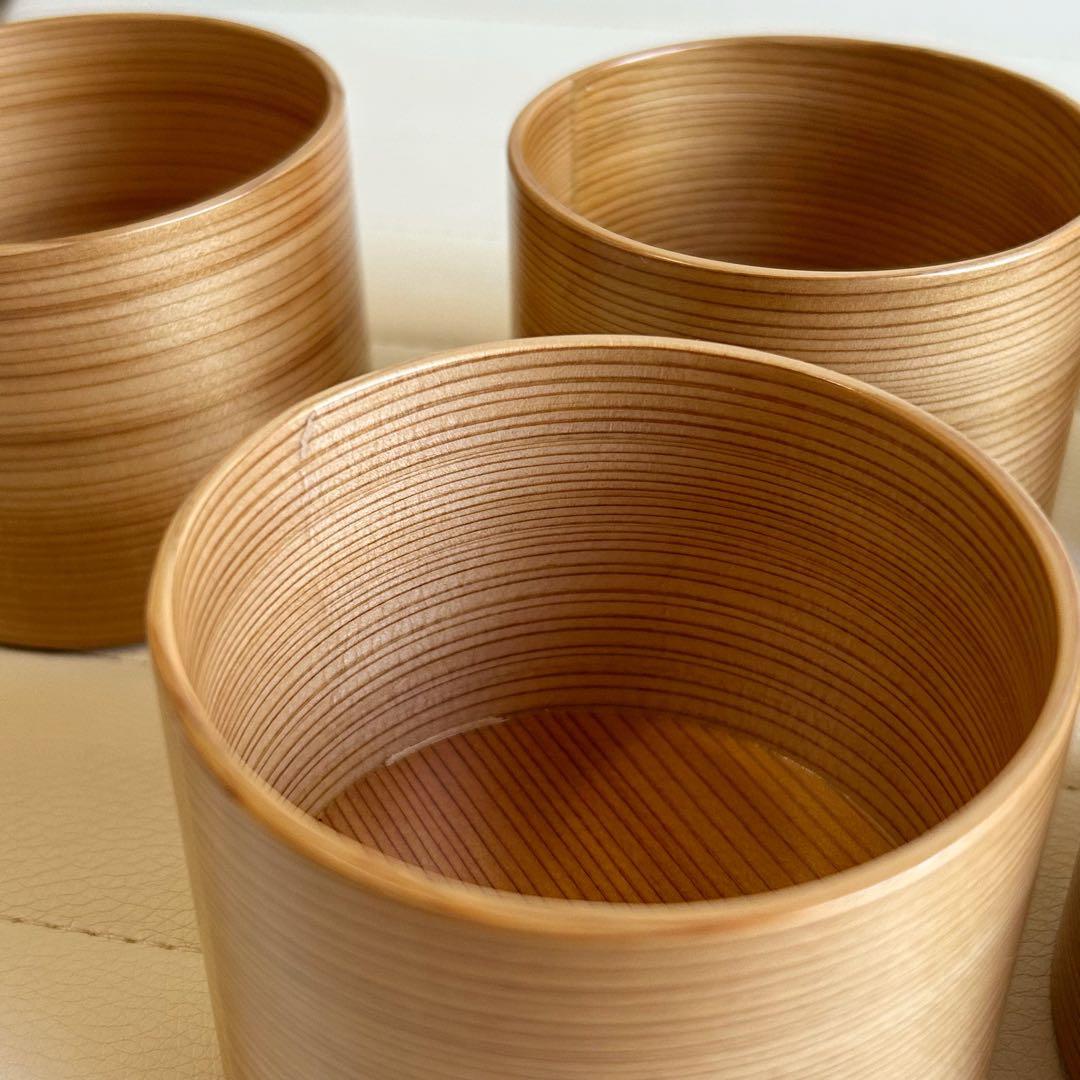 大館工芸社　大館曲げわっぱ　蕎麦猪口　5客　天然木　秋田杉　汁椀　マルチカップ