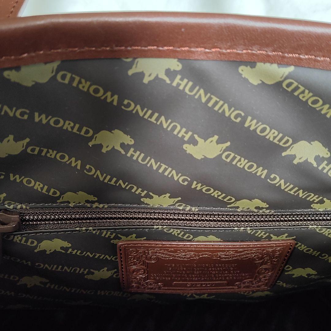 HUNTING WORLD トートバッグ 黒/茶