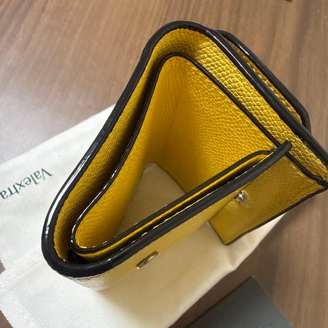 中古★Valextra イエロー 三つ折り財布