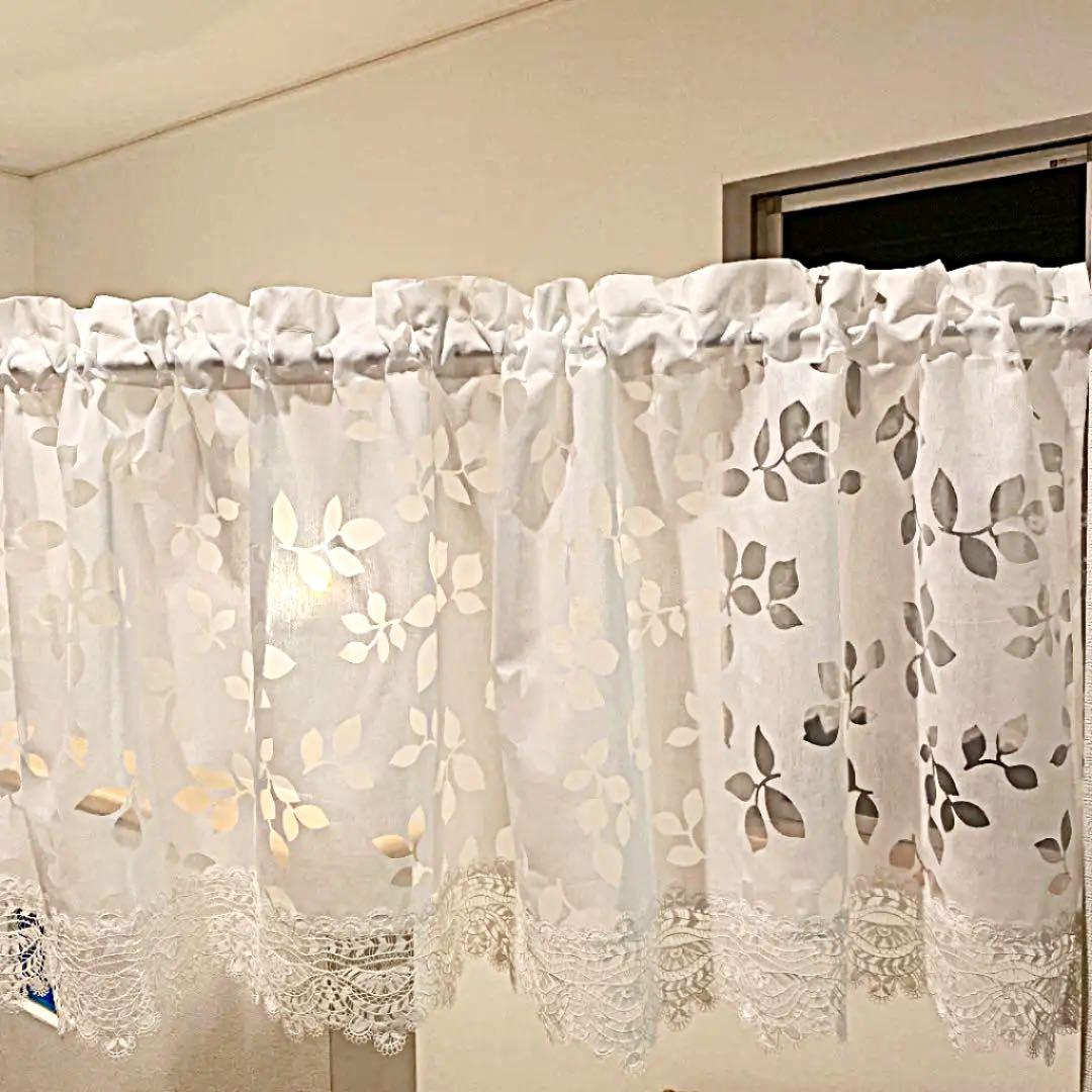 ☆カフェカーテン☆ハンドメイド♪レース♪