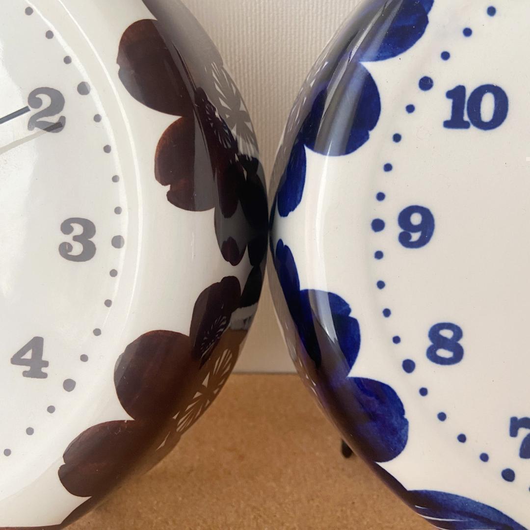 ◇電波時計取替済◇ ARABIA GOG 北欧ヴィンテージ ブラウン 壁掛け時計