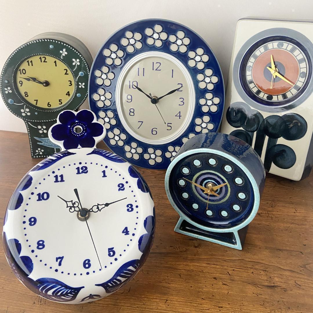 ◇電波時計取替済◇ ARABIA GOG 北欧ヴィンテージ ブラウン 壁掛け時計