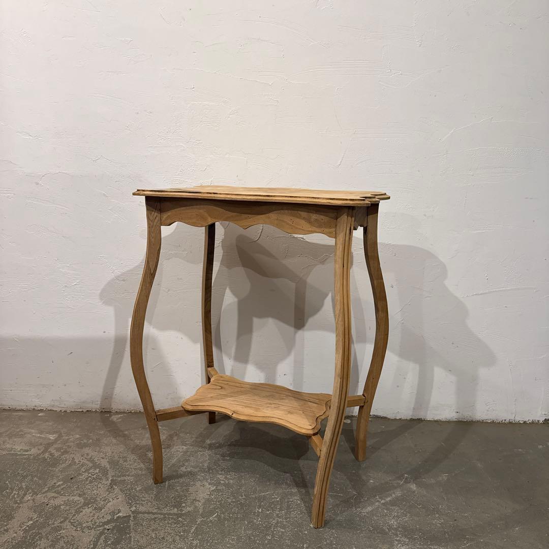 ヴィンテージ　木製サイドテーブル　剥離