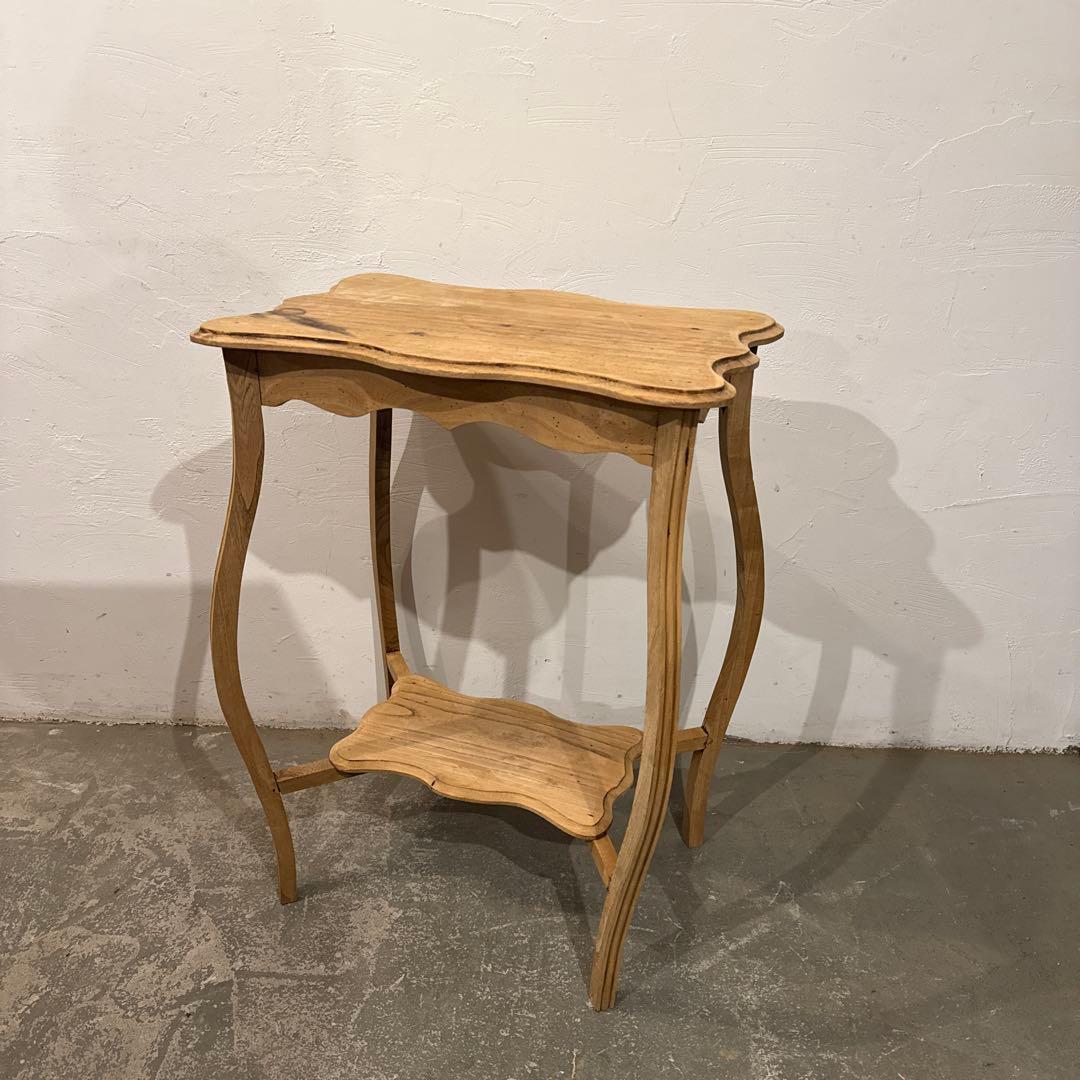 ヴィンテージ　木製サイドテーブル　剥離