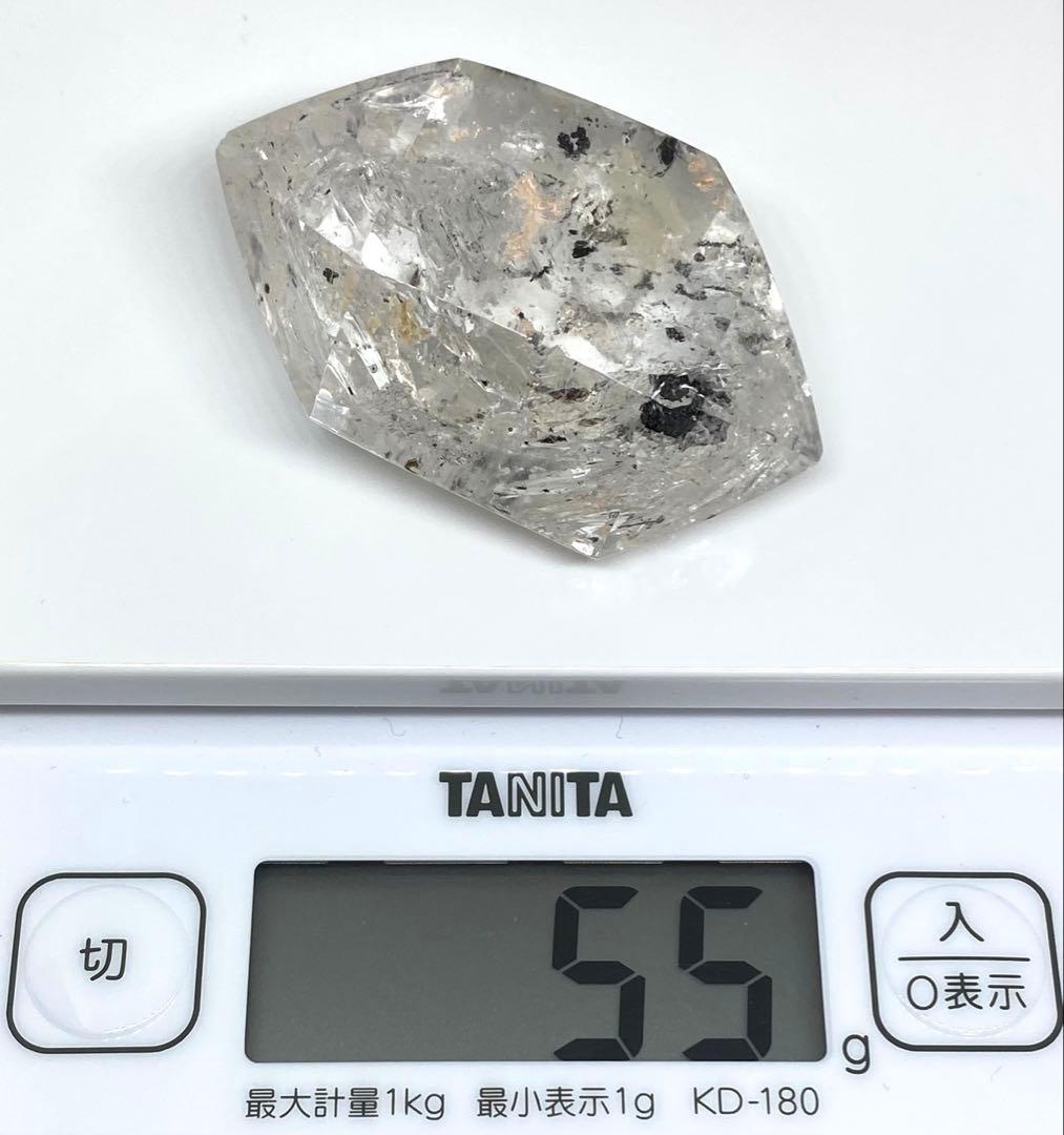 エレスチャル水入り水晶　流砂入り　虹入り　原石　置物　天然石　パワーストーン