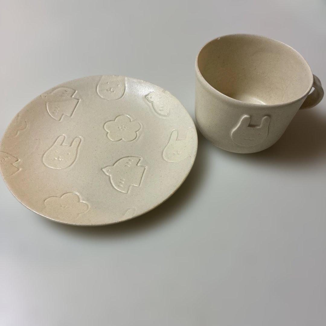 【訳あり】　佐野智子　tomokoubou カフェカップ　カフェプレート