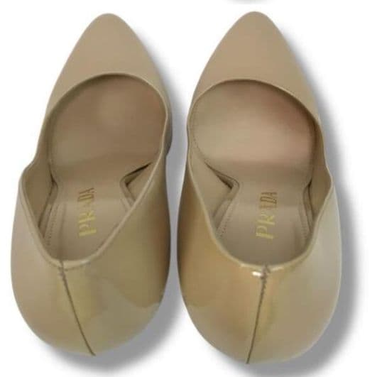 正規品 PRADA プラダ パテントレザー パンプス ハイヒール ベージュ