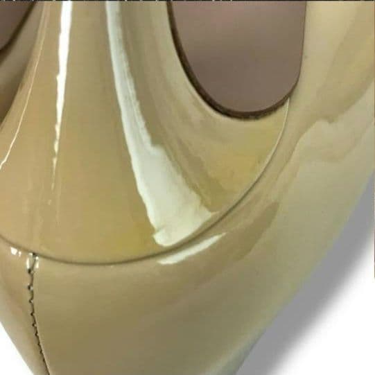 正規品 PRADA プラダ パテントレザー パンプス ハイヒール ベージュ