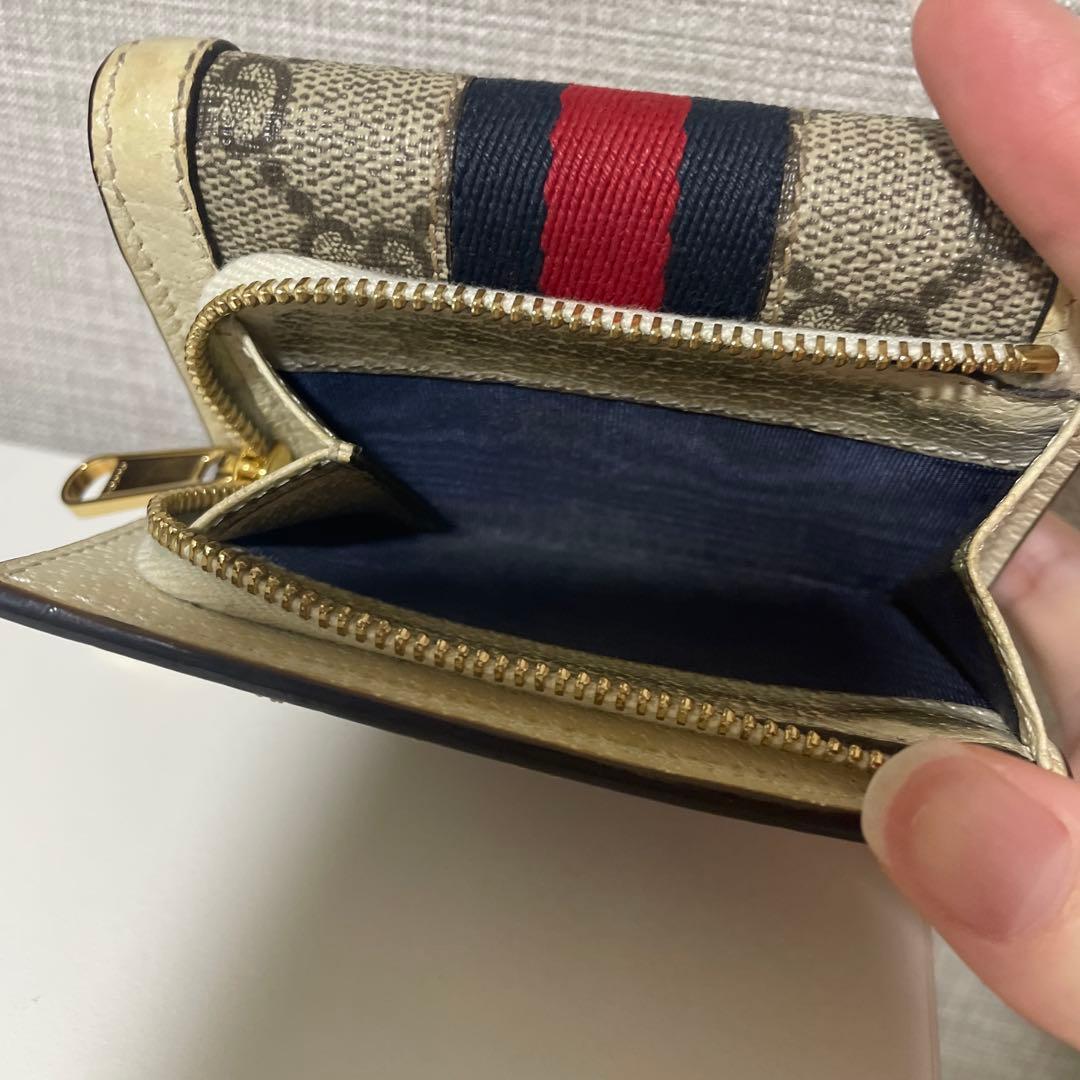 GUCCI オフィディア GG 折り財布 アイボリー