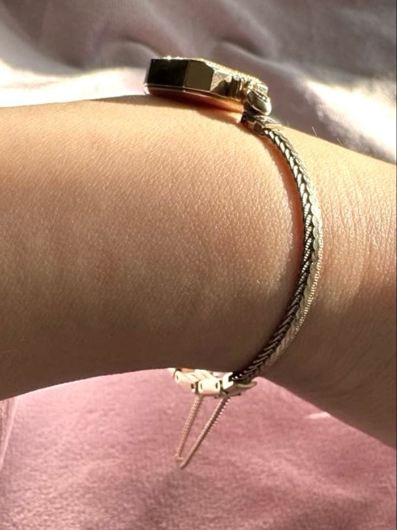 【美品貴重】アガット agete スクエアフェイス ジュエリーウォッチ