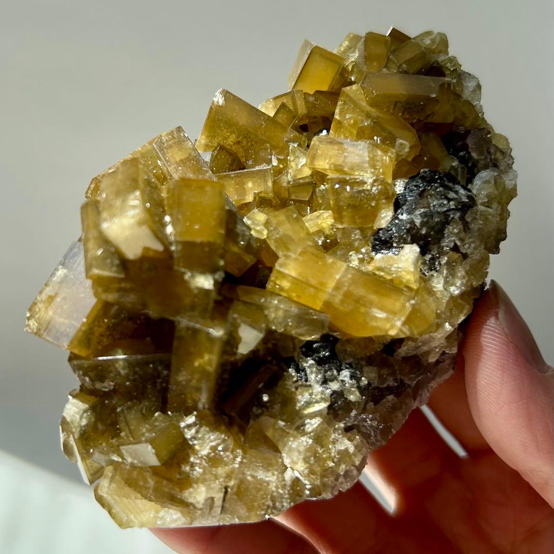 バライト（重晶石）　フローライト共生原石　中国江西省産