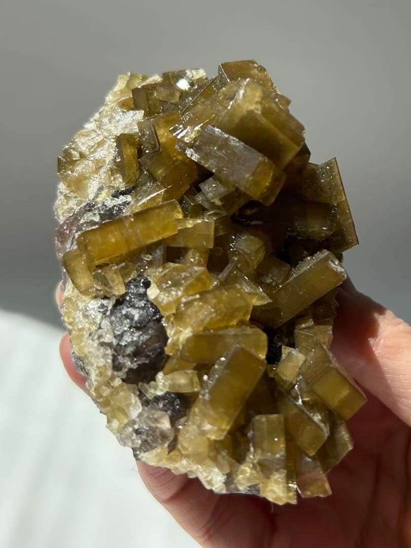 バライト（重晶石）　フローライト共生原石　中国江西省産