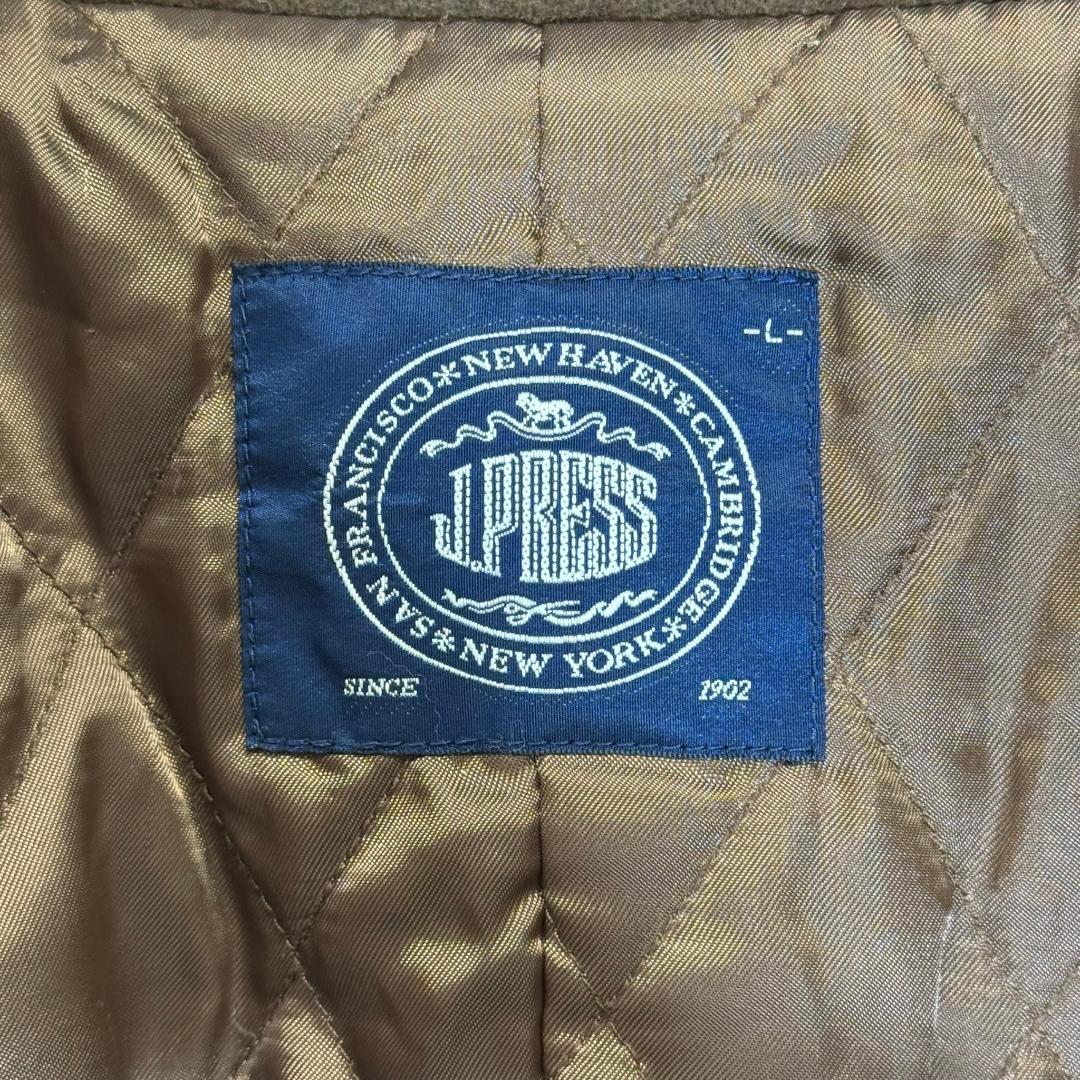 J.PRESS ジェイプレス 2ポケット ウールコート 茶 DM955