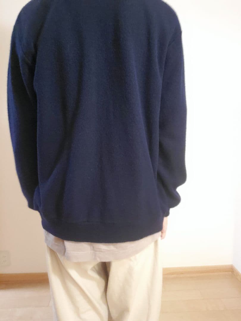 ラコステ70sネイビーカーディガンXXL
