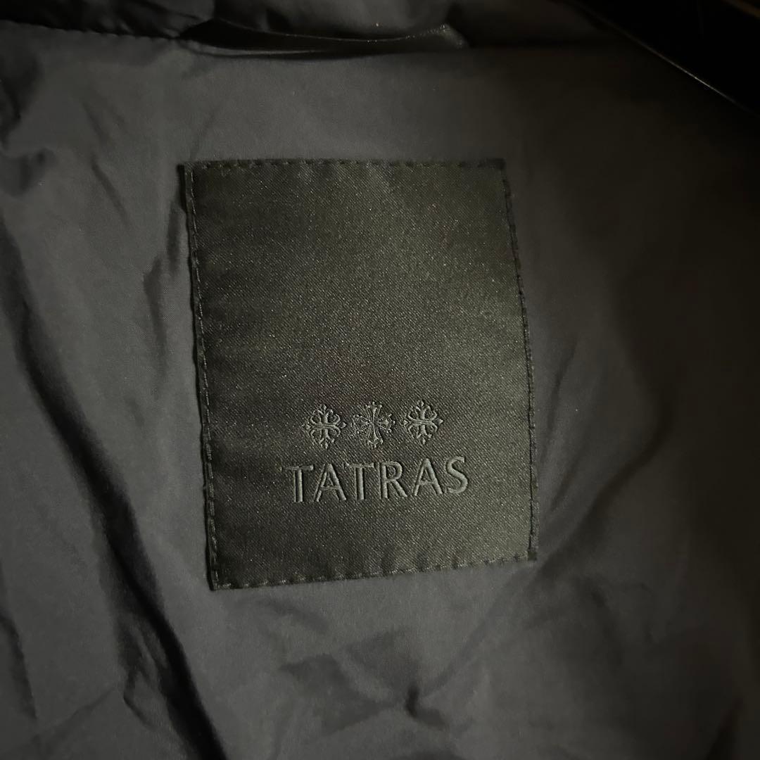 【美品】TATRAS ダウンジャケット ネイビー ベルト 人気 アゴーニャ