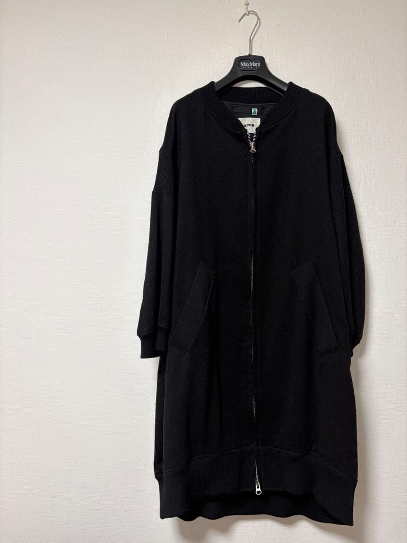 zucca ズッカ　ダブルジップコート　黒　ブラック