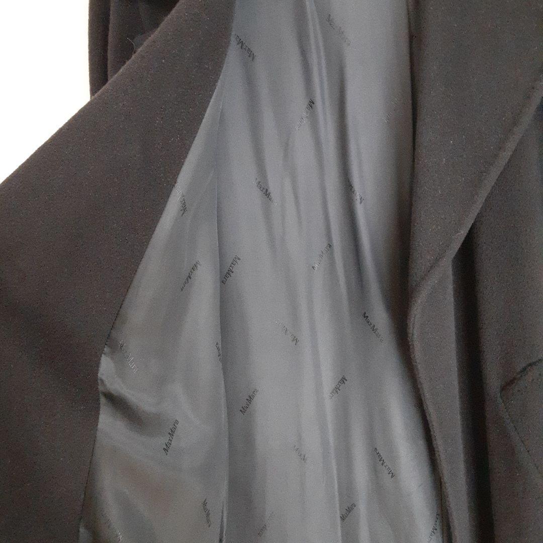 MaxMara ブラック ロングコート38