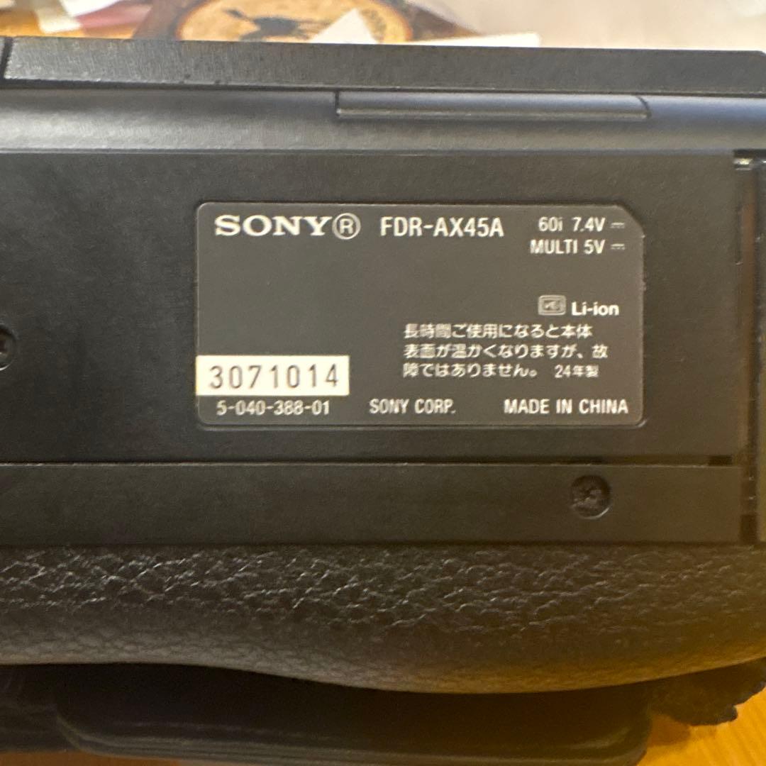 SONY 4K ビデオカメラ　fdr-ax45a 本体