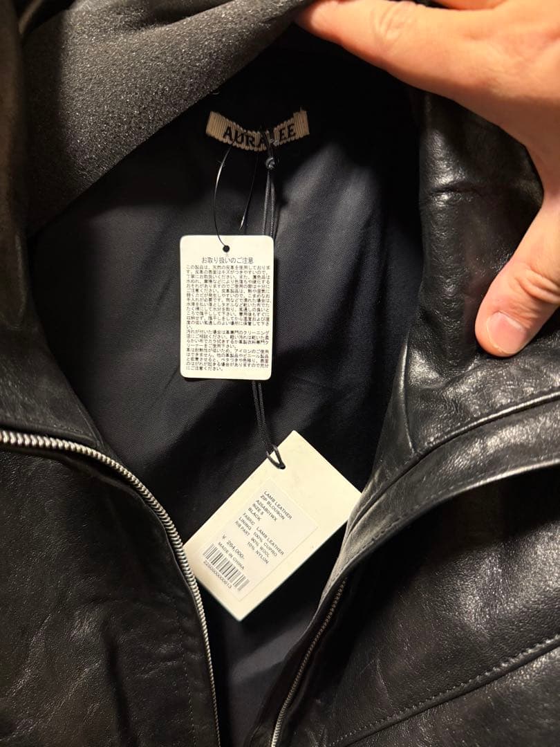 ジャケット・アウター AURALEE 25AW LAMB LEATHER ZIP BLOUSON 5