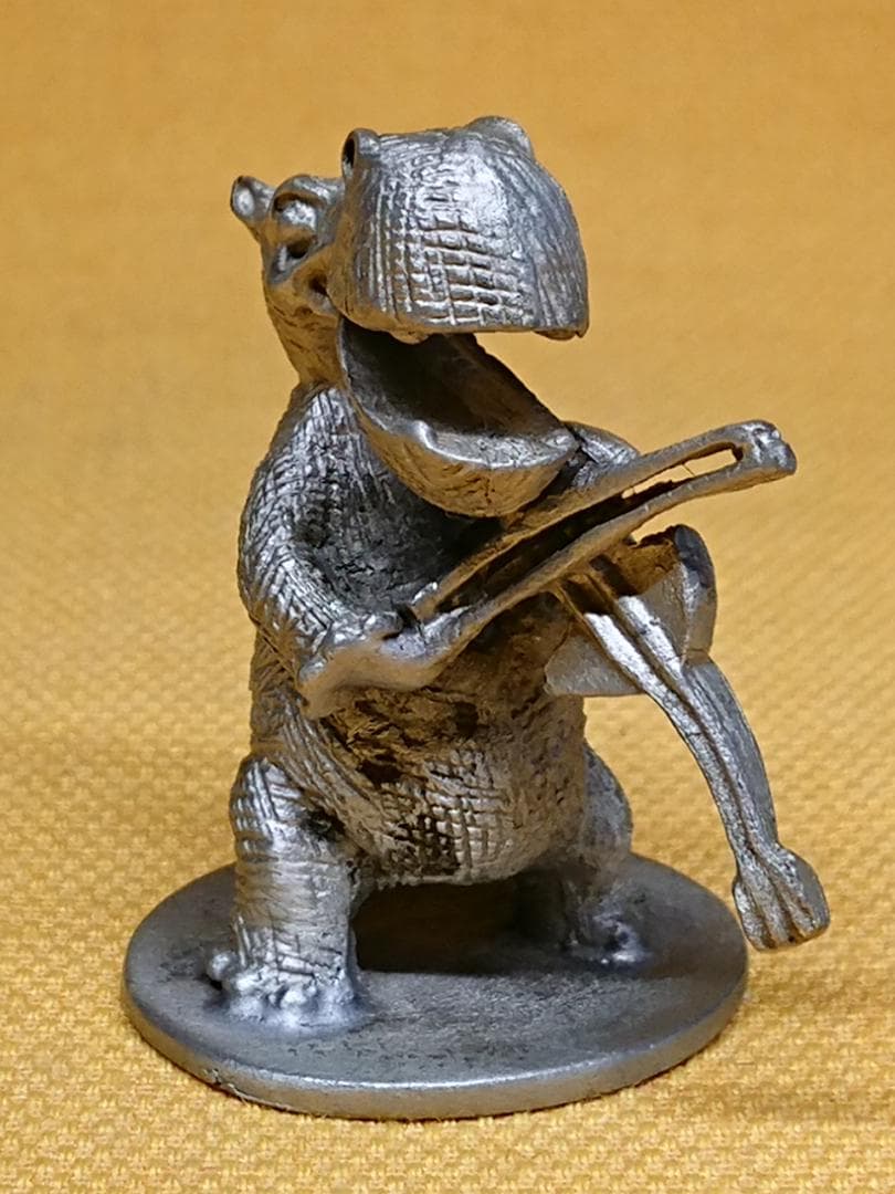 カバ　河馬　金属　彫像　オブジェ　置物　インテリア　工芸品　美術品　A1298