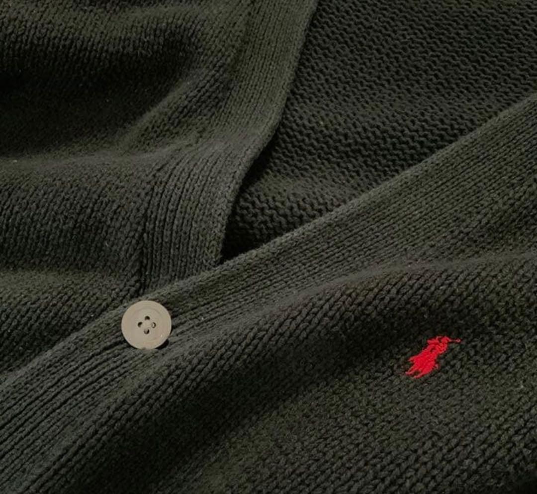【美品】90‘s Ralph Lauren ローゲージ コットン カーディガン