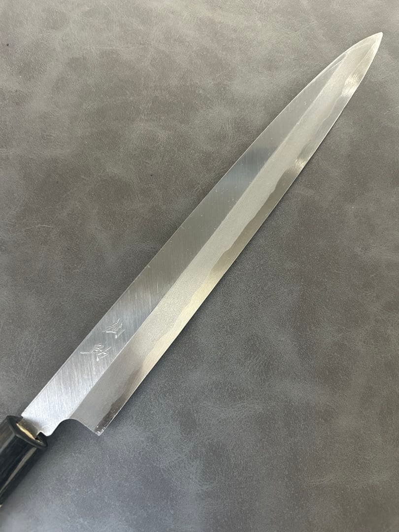 仙助 柳刃包丁 270mm 安来鋼青紙２号 PWCシノギ柄