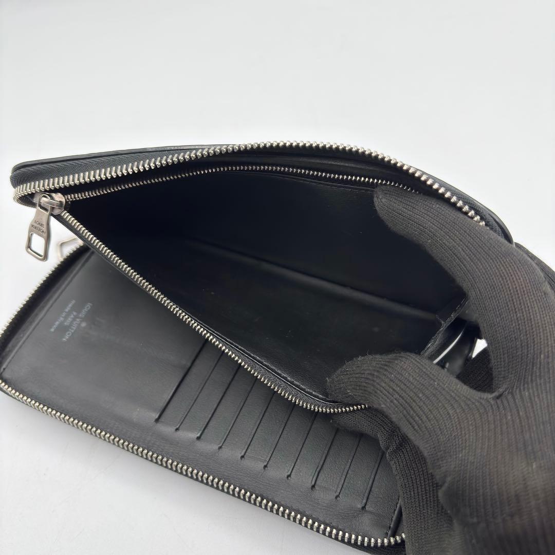 極美品 現行 箱袋 ルイヴィトン モノグラム カウハイド ヴェルティカル 長財布