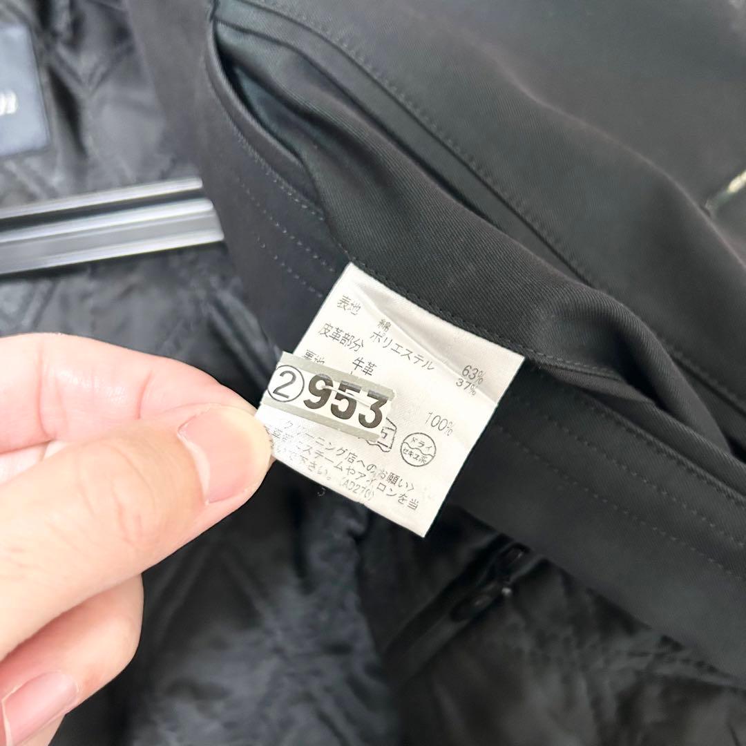 美品　アクアスキュータム　トレンチコート　キルティングライナー付　ベルト　玉虫色