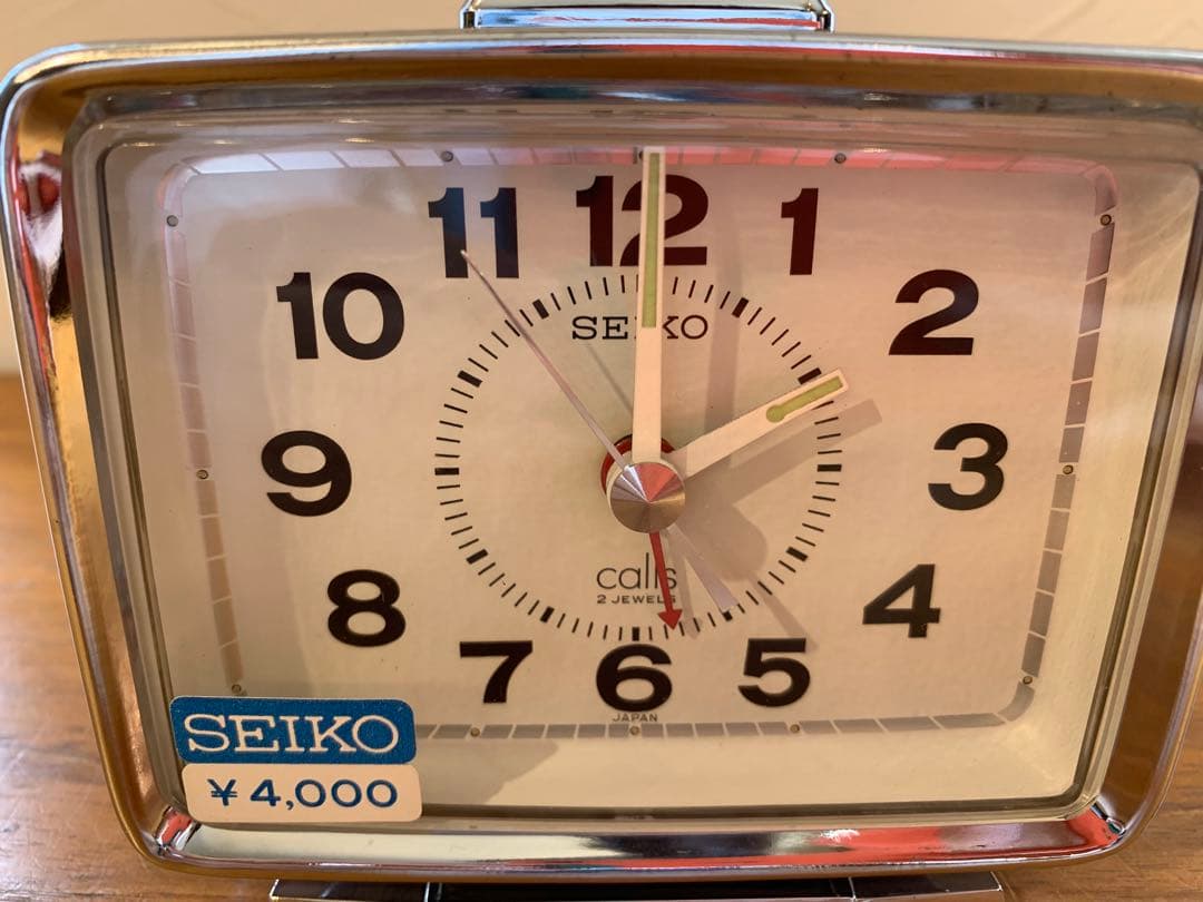 MN0554★SEIKO アラーム置時計 レッド 昭和レトロ