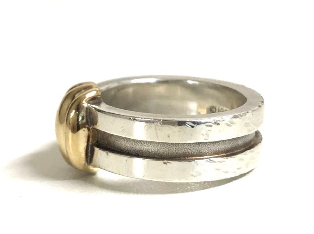TIFFANY&CO.ティファニー グルーブドウィズ 925/750刻印 リング