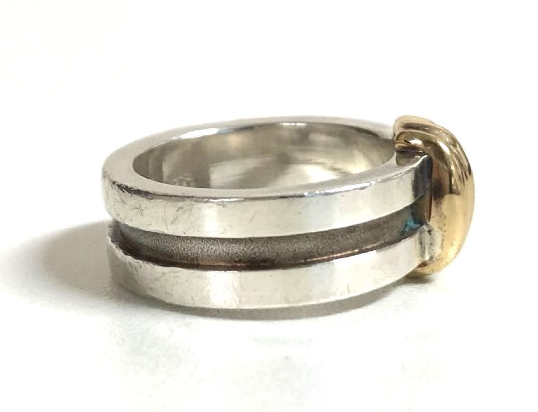TIFFANY&CO.ティファニー グルーブドウィズ 925/750刻印 リング