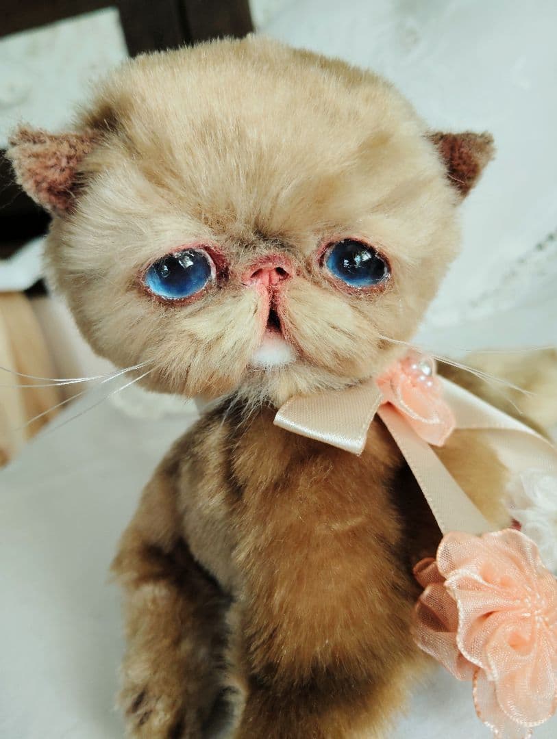 高級ファー♡短足ぽってりボディ♡子猫ちゃん♡アートドール♡ぬいぐるみ♡