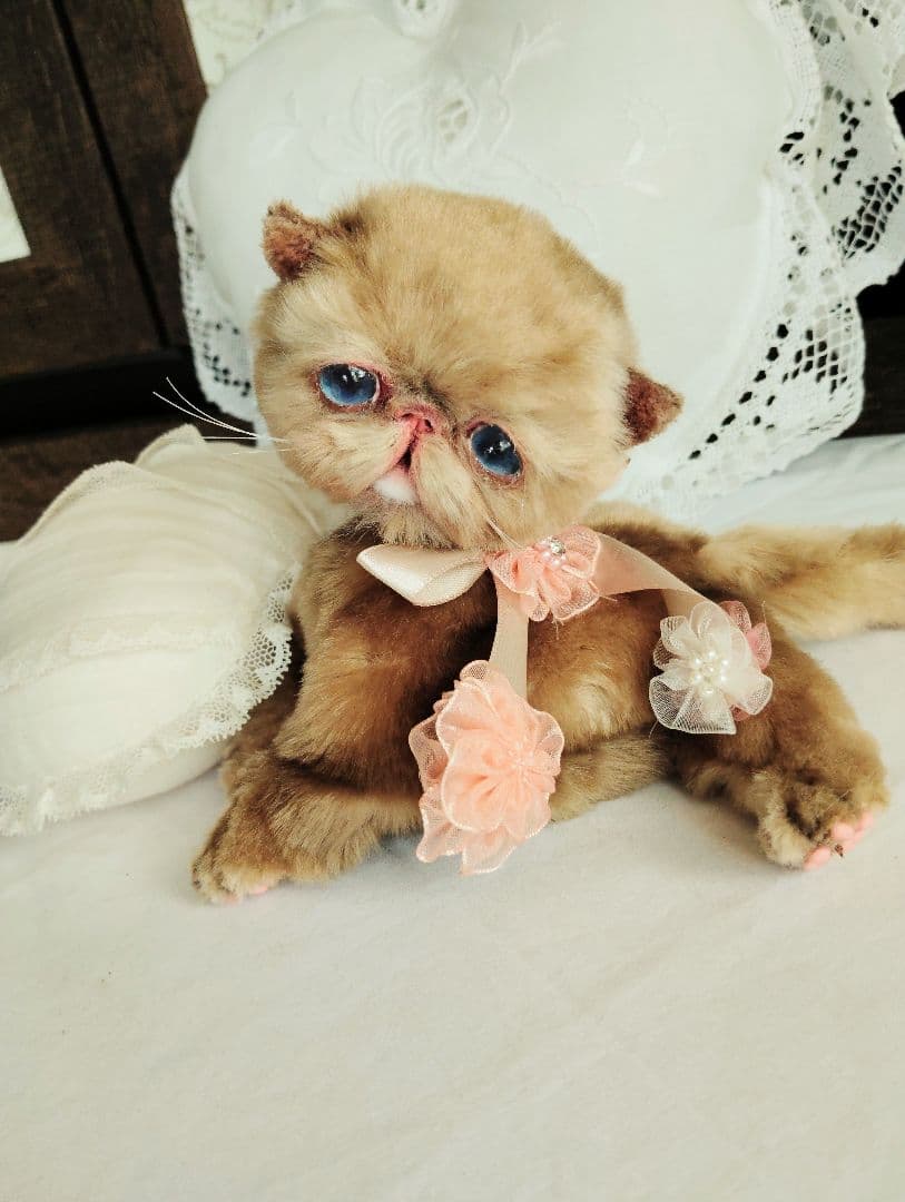高級ファー♡短足ぽってりボディ♡子猫ちゃん♡アートドール♡ぬいぐるみ♡