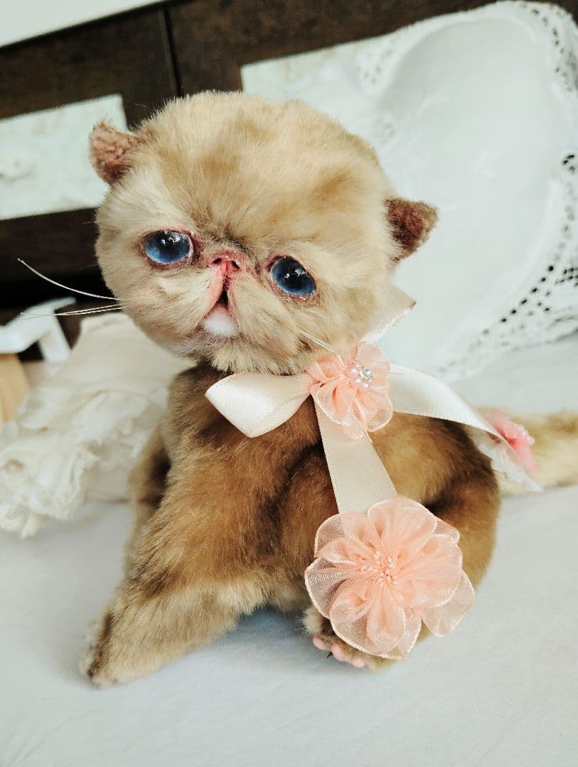 高級ファー♡短足ぽってりボディ♡子猫ちゃん♡アートドール♡ぬいぐるみ♡