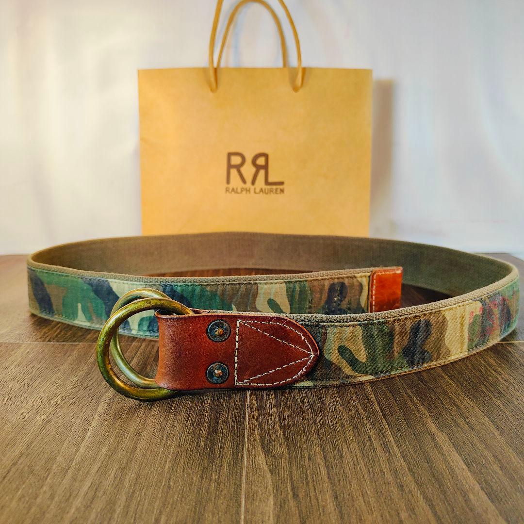 【極美品 RRL系】 ポロラルフローレン　ダブルリング ドレスベルト US RL