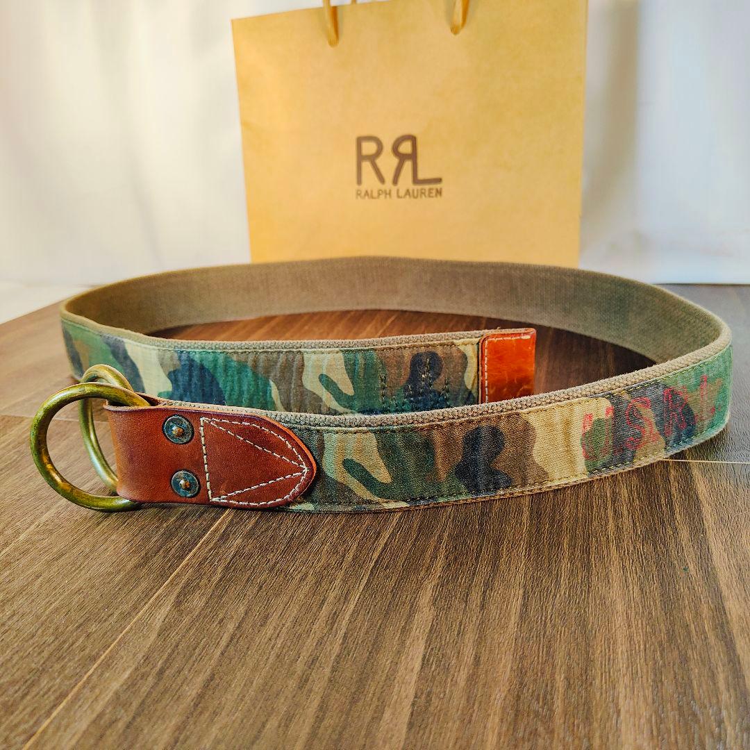【極美品 RRL系】 ポロラルフローレン　ダブルリング ドレスベルト US RL