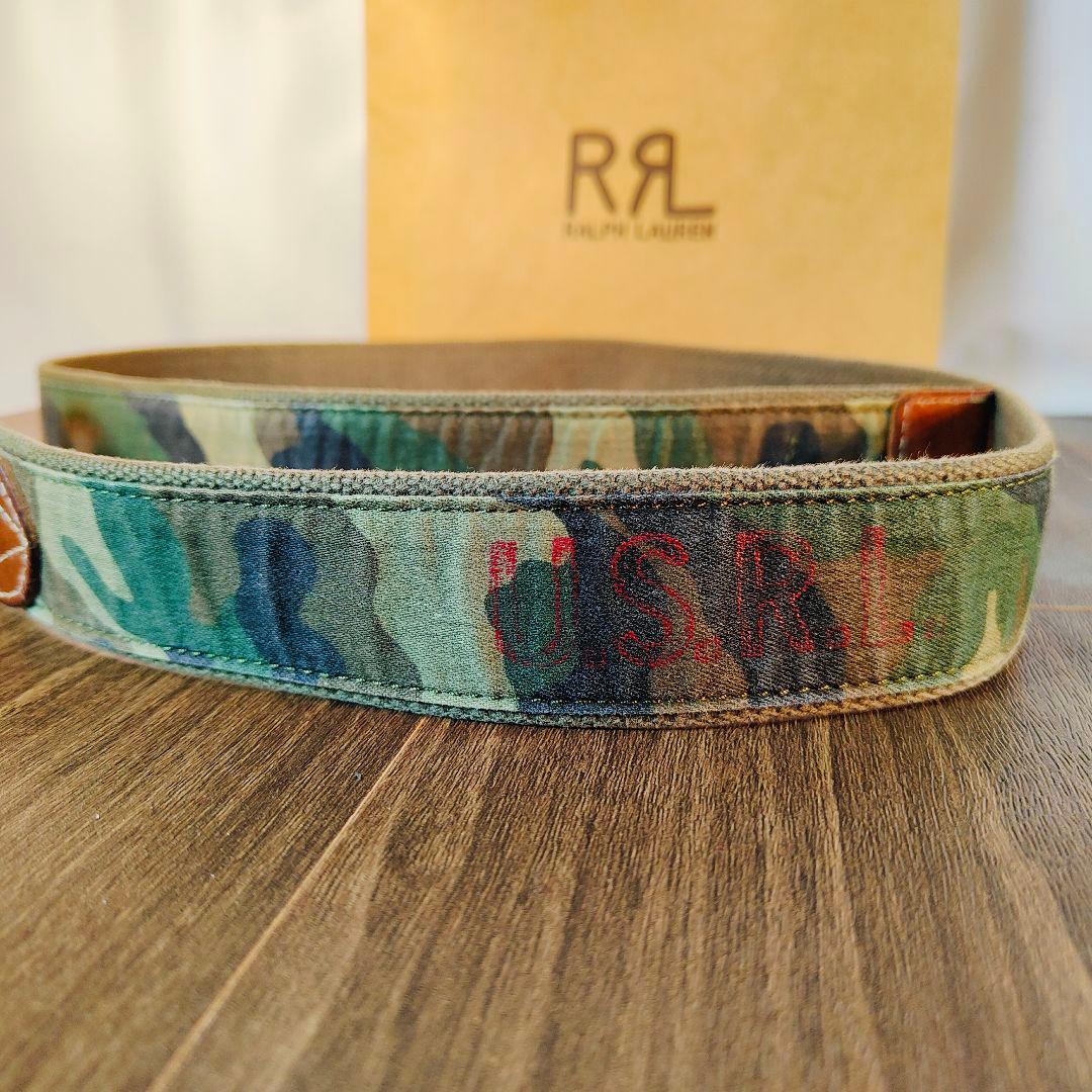 【極美品 RRL系】 ポロラルフローレン　ダブルリング ドレスベルト US RL