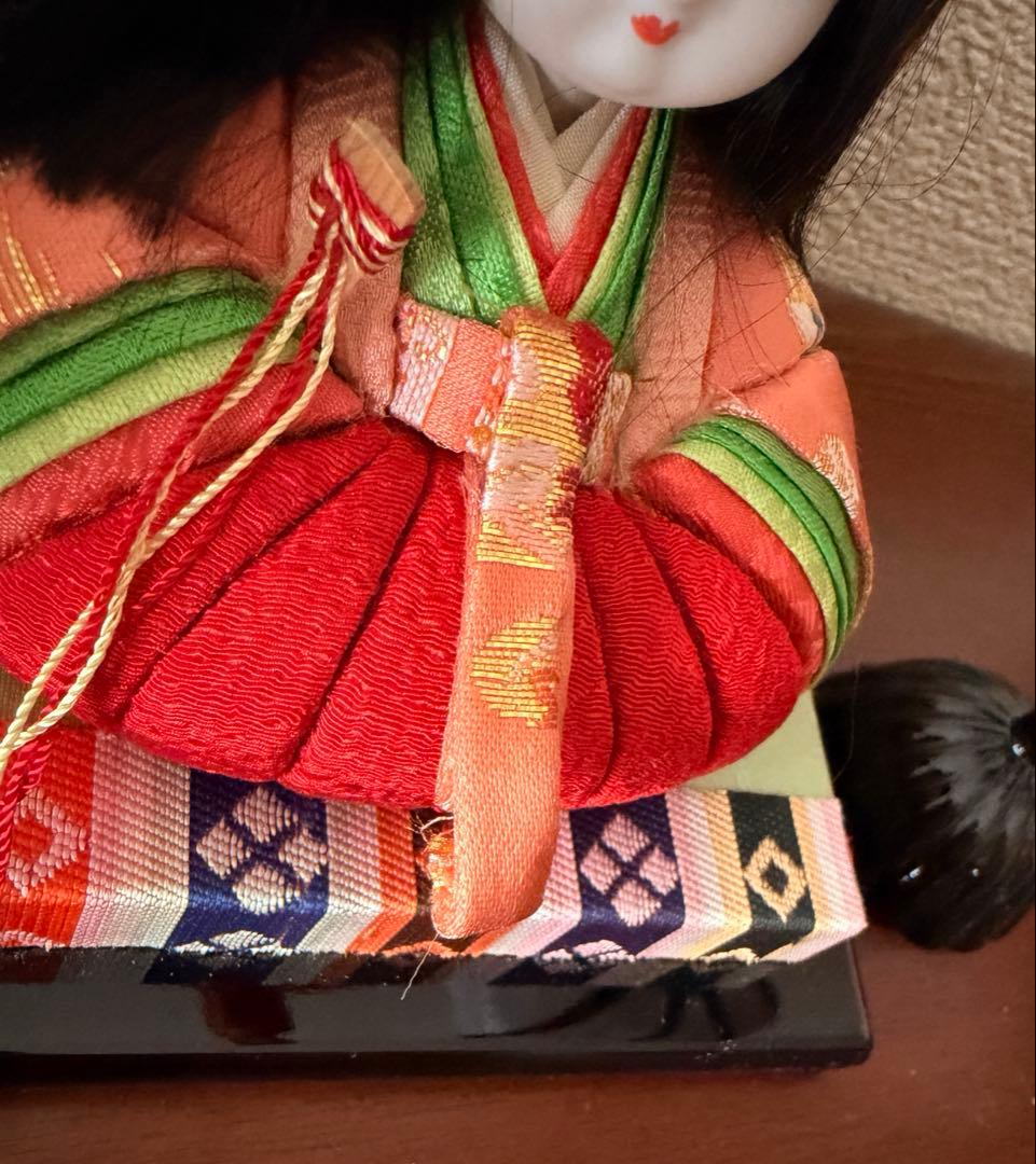 【未使用】木目込み真多呂 雛人形 親王飾り