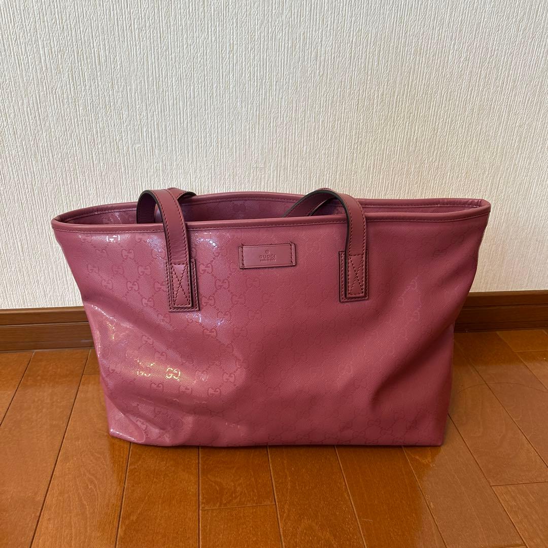GUCCI ピンク GGパターン マザーズバッグ