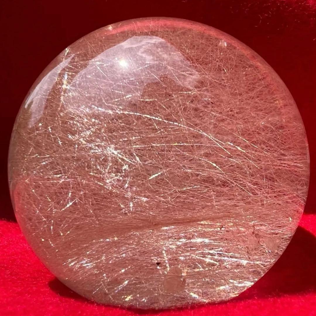 ☆激煌☆美宝珠☆極上別格品☆レインボー ルチル ゴールド シルバー 丸玉 天然石