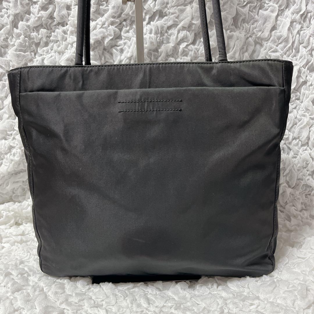 美品✨PRADA プラダ　ナイロン トートバッグ 三角プレート 黒　肩掛け