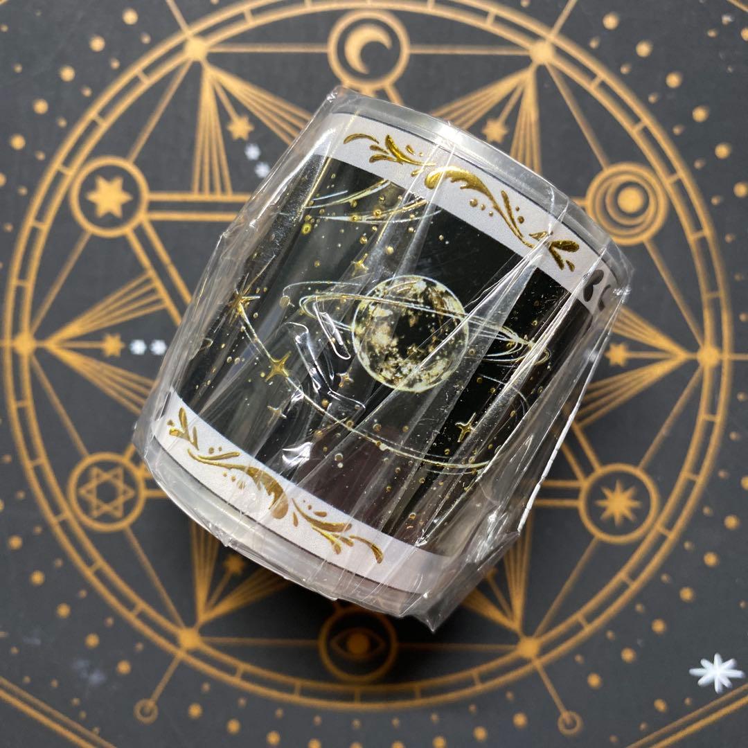 【9485】海外5m巻　金箔カッティングマスキングテープ　猫　カード　装飾背景系