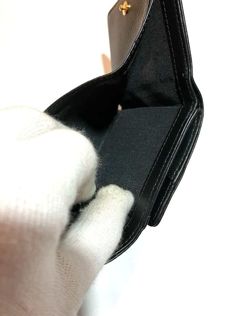 か*め様 agnès b. VOYAGE ブラック三つ折り財布　アニエスベー