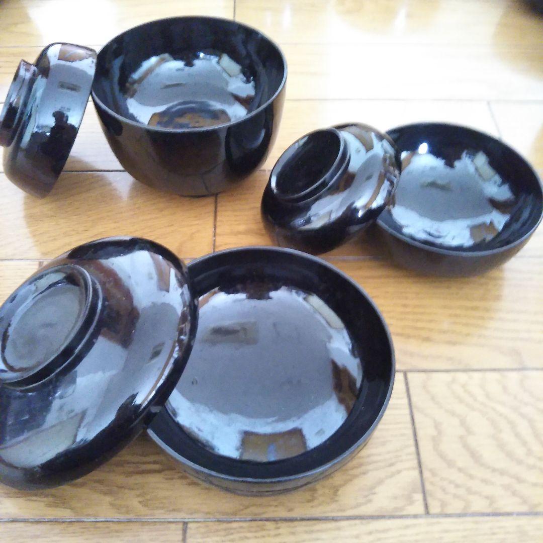 漆塗り椀　大中小3種類30客