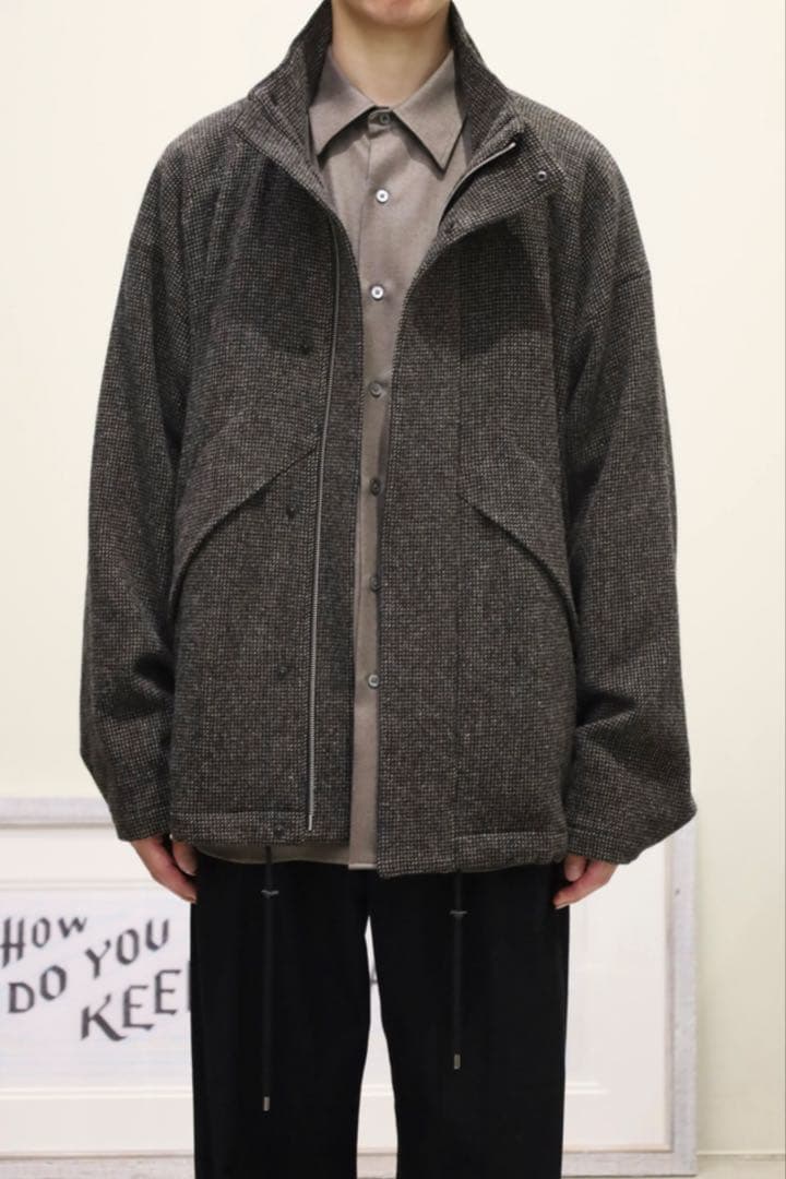 ジャケット・アウター AURALEE Wool Hairline Light Tweed Zip