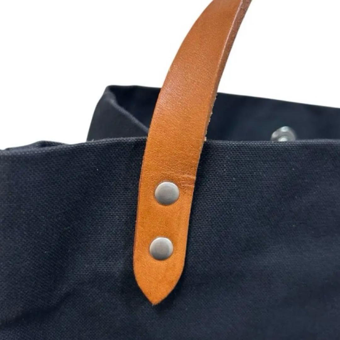 【希少】カワニシカバン　ハンドバッグ　大人帆布 黒