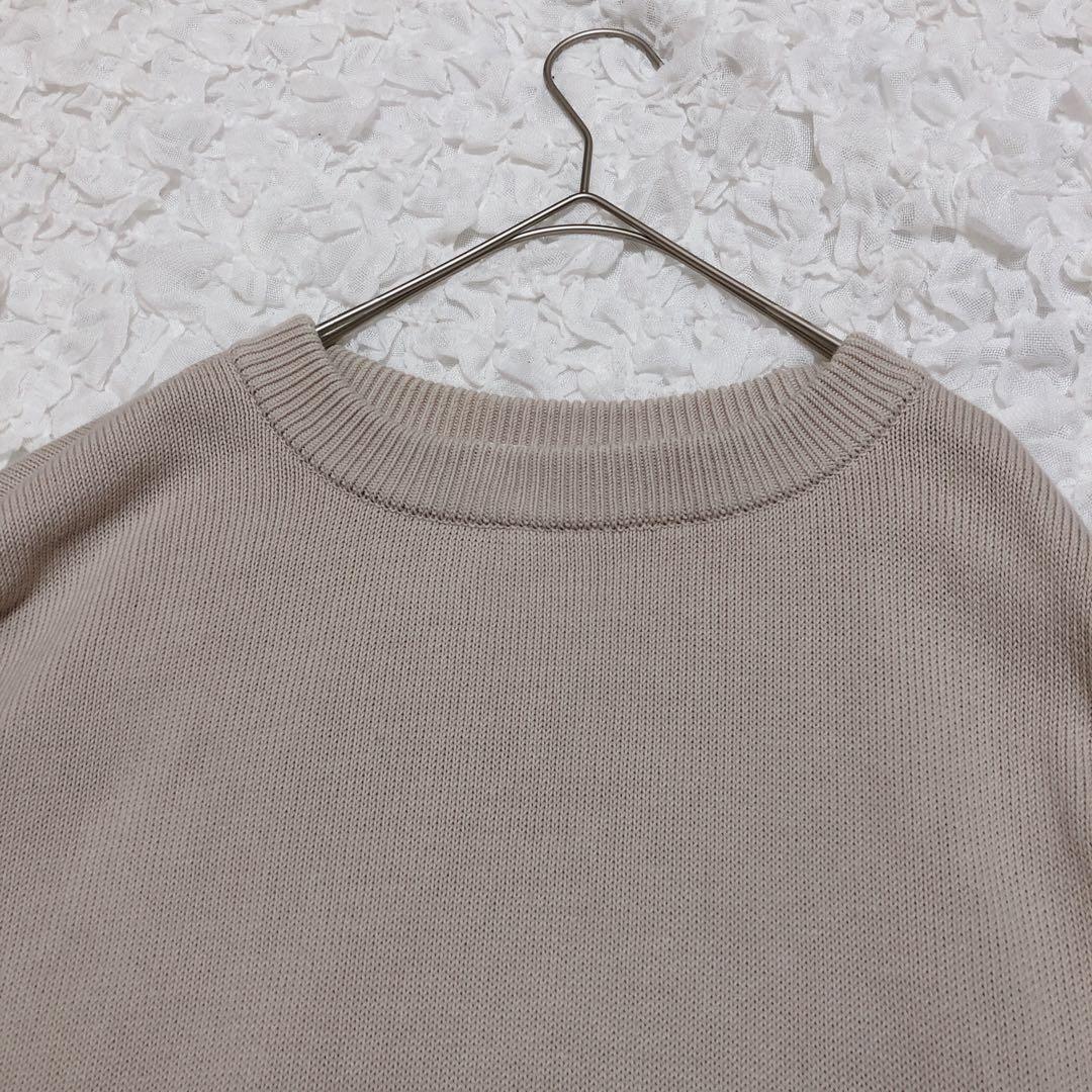 【24ss】エブリデイアイライク ベージュ系　ベーシックニット　コットン　F