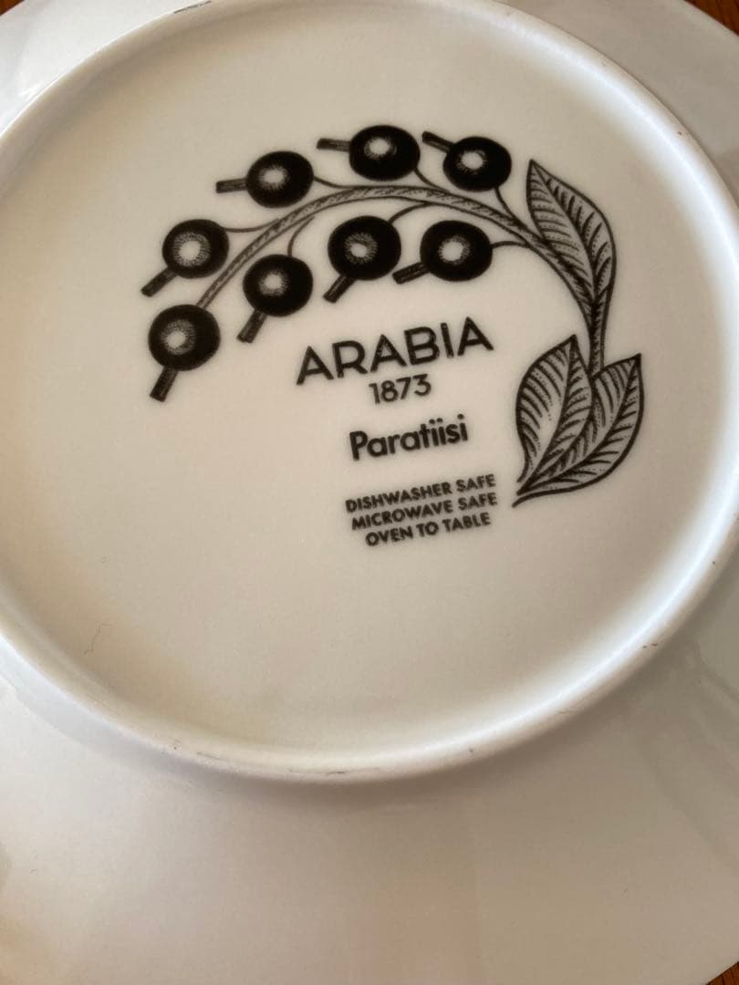 ARABIA ブラックパラティッシ　16.5cmプレート　4枚