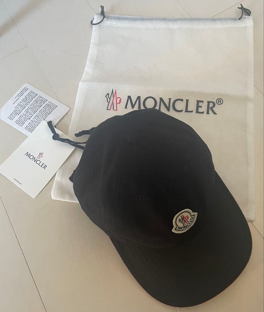 MONCLER ブラック ベースボールキャップ 【正規品】