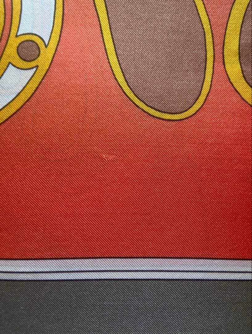 エルメス カレ140 FOLKLORE フォルクロール シルク オレンジ